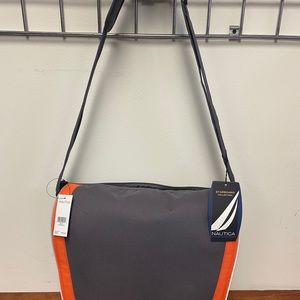 New Nautica starboard 15”messenger bag grey/orange